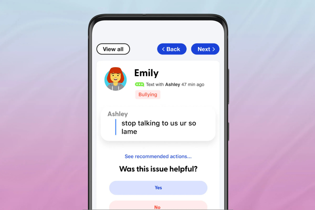 Screenshot of Bark alerts
